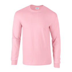 Gildan Unisex Adult Ultra Plain Cotton Long-Sleeved T-Shirt - S, Light Pink