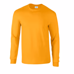 Gildan Unisex Adult Ultra Plain Cotton Long-Sleeved T-Shirt - S, Gold