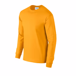 Gildan Unisex Adult Ultra Plain Cotton Long-Sleeved T-Shirt - XL, Gold
