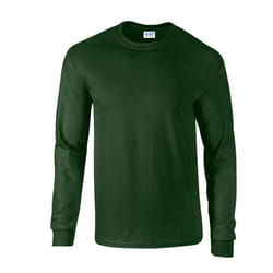 Gildan Unisex Adult Ultra Plain Cotton Long-Sleeved T-Shirt - S, Forest