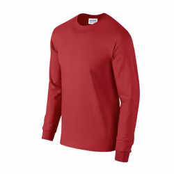 Gildan Unisex Adult Ultra Plain Cotton Long-Sleeved T-Shirt - XL, Cardinal Red