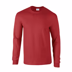 Gildan Unisex Adult Ultra Plain Cotton Long-Sleeved T-Shirt - S, Cardinal Red