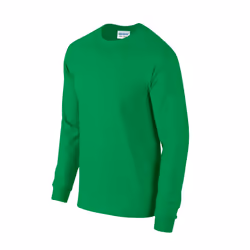 Gildan Unisex Adult Ultra Plain Cotton Long-Sleeved T-Shirt - S, Irish Green