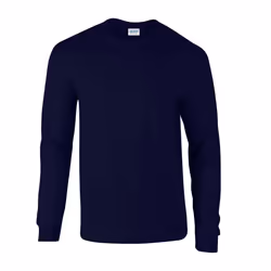 Gildan Unisex Adult Ultra Plain Cotton Long-Sleeved T-Shirt - S, Navy