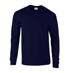 Gildan Unisex Adult Ultra Plain Cotton Long-Sleeved T-Shirt - S, Navy