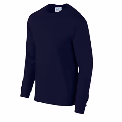 Gildan Unisex Adult Ultra Plain Cotton Long-Sleeved T-Shirt - S, Navy