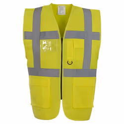 Yoko Unisex Adult Executive Hi-Vis Safety Waistcoat - XXL, Yellow