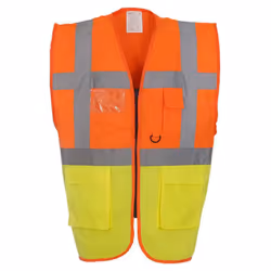 Yoko Unisex Adult Executive Hi-Vis Safety Waistcoat - S, Orange/Yellow