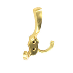 Securit Brass Double Coat Hook
