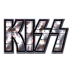 Kiss Logo Studded Badge