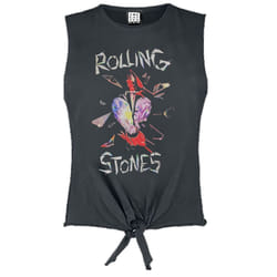 Amplified Womens/Ladies Hackney Diamonds The Rolling Stones Crop Top - M, Charcoal