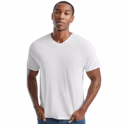 Fruit of the Loom Mens Original V Neck T-Shirt - XL, White
