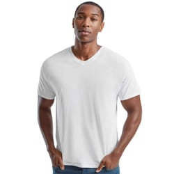 Fruit of the Loom Mens Original V Neck T-Shirt - XL, White