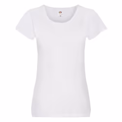 Fruit of the Loom Womens/Ladies Original Plain Lady Fit T-Shirt - 18 UK, White