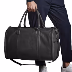 Quadra Leather Cabin Bag - One Size, Black