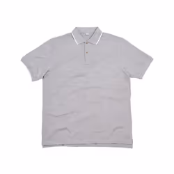 Mantis Mens Tipped Polo Shirt - S, Heather Grey/White Melange