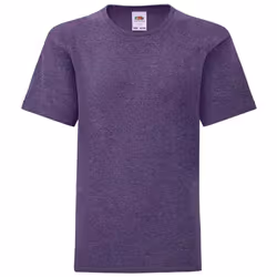 Fruit of the Loom Childrens/Kids Iconic Heather T-Shirt - 12-13 Years, Purple