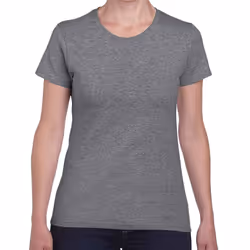 Gildan Womens/Ladies Heather Cotton Heavy T-Shirt - 10 UK - 12 UK, Graphite Heather