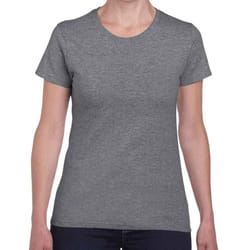Gildan Womens/Ladies Heather Cotton Heavy T-Shirt - 10 UK - 12 UK, Graphite Heather
