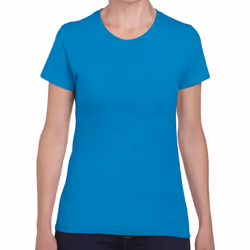 Gildan Womens/Ladies Heather Cotton Heavy T-Shirt - 12 UK - 14 UK, Sapphire Blue Heather