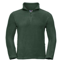 Russell Mens Zip Neck Outdoor Fleece Top - M, Bottle Green
