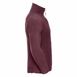 Russell Mens Zip Neck Outdoor Fleece Top - L, Burgundy