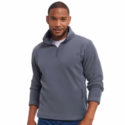 Russell Mens Zip Neck Outdoor Fleece Top - XL, Convoy Grey