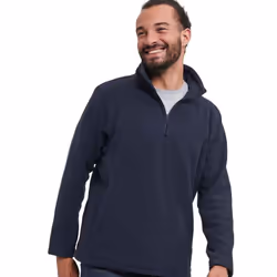 Russell Mens Zip Neck Outdoor Fleece Top - XS, French Navy