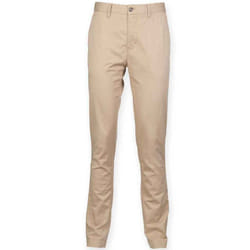 Front Row Mens Stretch Chinos - 32L, Stone