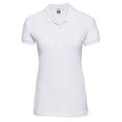 Russell Womens/Ladies Pique Polo Shirt - XS, White