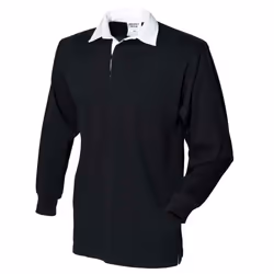 Front Row Mens Original Rugby Shirt - S, Black