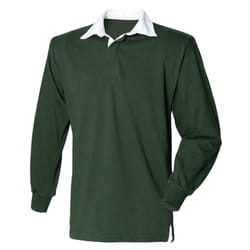 Front Row Mens Original Rugby Shirt - M, Bottle Green