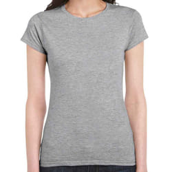 Gildan Womens/Ladies Softstyle Ringspun Cotton Fitted T-Shirt - XL, Sports Grey