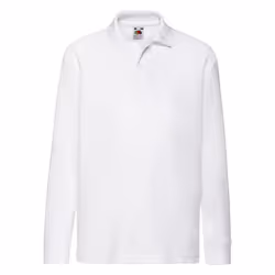 Fruit of the Loom Childrens/Kids Polycotton Pique Polo Shirt - 12-13 Years, White