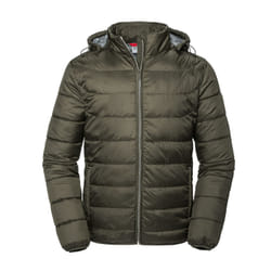 Russell Mens Nano Hooded Padded Jacket - 4XL, Dark Olive
