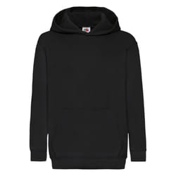 Fruit of the Loom Childrens/Kids Classic Hooded Sweatshirt - 12-13 Years, Black