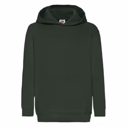 Fruit of the Loom Childrens/Kids Classic Hooded Sweatshirt - 12-13 Years, Bottle Green
