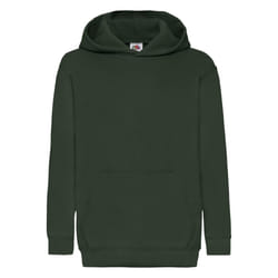 Fruit of the Loom Childrens/Kids Classic Hooded Sweatshirt - 12-13 Years, Bottle Green