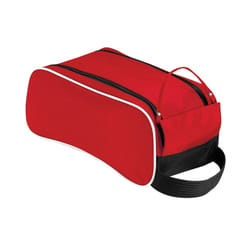 Quadra Teamwear Shoe Bag - One Size, Red/Black/White
