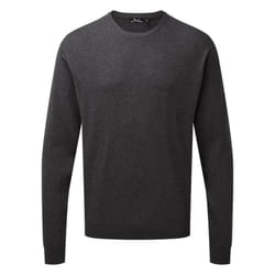 Premier Mens Knitted Cotton Crew Neck Sweatshirt - XS, Charcoal