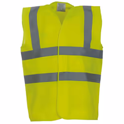 Yoko Unisex Adult Hi-Vis Safety Waistcoat - M, Yellow