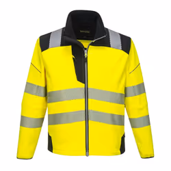 Portwest Unisex Adult PW3 Hi-Vis Soft Shell Jacket - L, Yellow/Black
