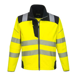 Portwest Unisex Adult PW3 Hi-Vis Soft Shell Jacket - L, Yellow/Black