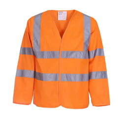 Yoko Unisex Adult Hi-Vis Long-Sleeved Waistcoat - XXL, Orange