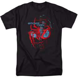 Spider-Man Mens Glitch T-Shirt - M, Black