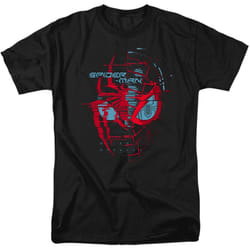 Spider-Man Mens Glitch T-Shirt - M, Black