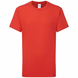 Fruit of the Loom Childrens/Kids Iconic 195 Plain T-Shirt - 12-13 Years, Red