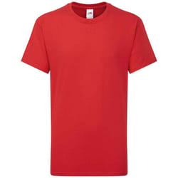 Fruit of the Loom Childrens/Kids Iconic 195 Plain T-Shirt - 12-13 Years, Red