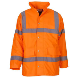 Yoko Unisex Adult Classic Motorway Hi-Vis Safety Padded Jacket - XXL, Orange