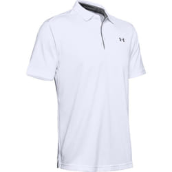 Under Armour Mens Tech Polo Shirt - S, White/Graphite